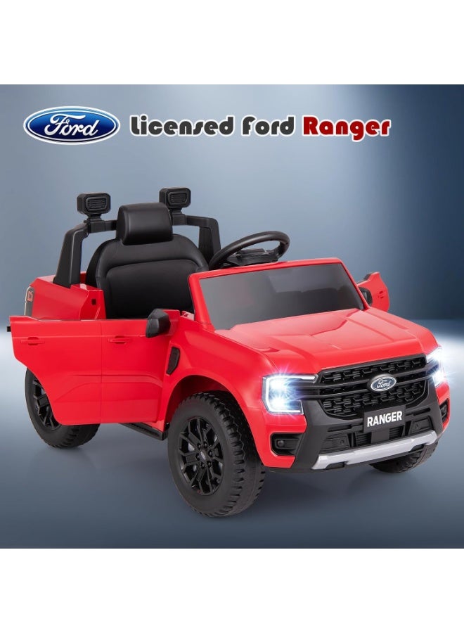 Ford Ranger Ride on Pickup 12V RC & Manual Drive – RED - Image 5